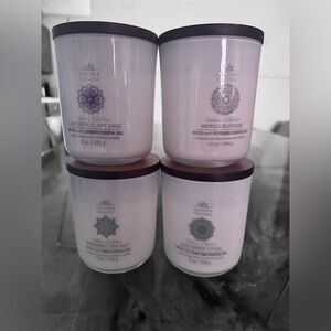 Roma White Scented Candle Set of 4 essential oils and natural wax blend 12 oz